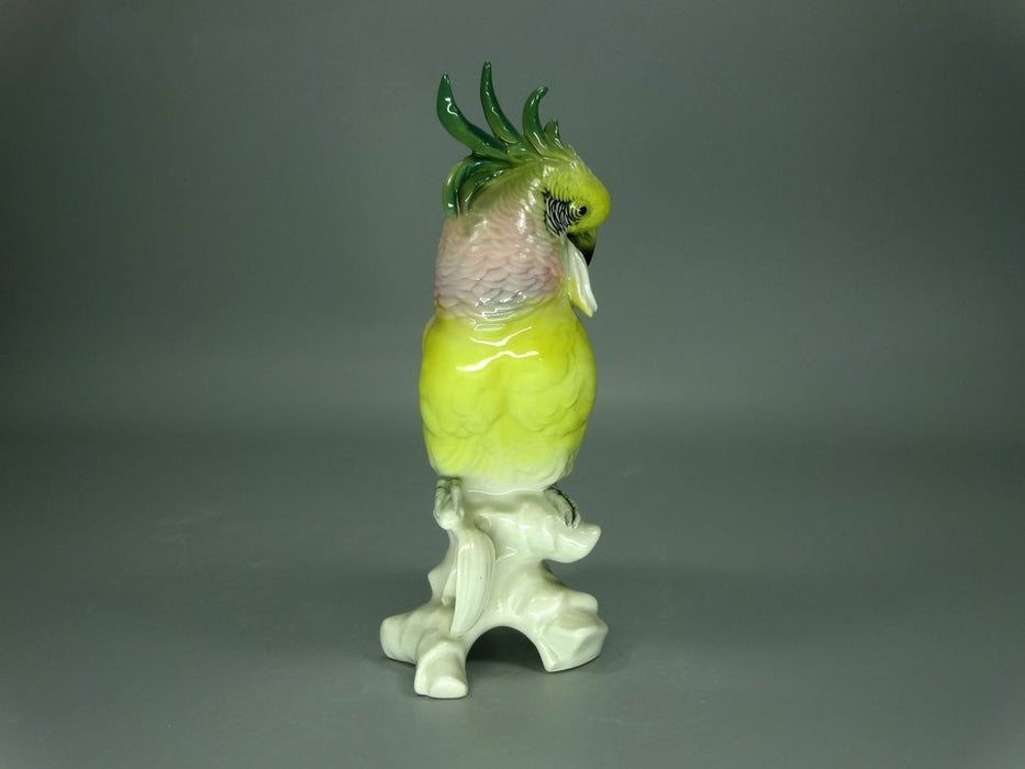 Vintage Pink Cockatoo Porcelain Figurine Original KARL ENS Art Sculpture Decor #Ru765