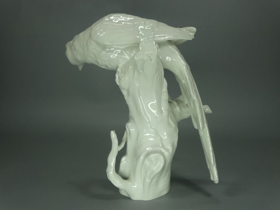 Antique White Raven Bird Porcelain Figurine Original KPM Art Sculpture Decor #Ru798