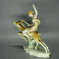 Antique Illusion Lady & Deer Porcelain Figure Ludwigsburg Germany Art Sculpture #Ru160