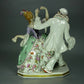 Antique Minuet Dance Porcelain Figurine Original Volkstedt 19th Art Sculpture #Ru754
