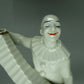 Antique Clown With Accordion Porcelain Figurine Original Rosenthal Art Sculpture #Ru314