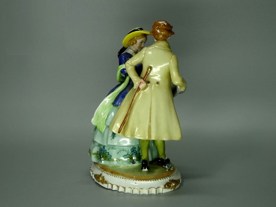 Antique Elegant Couple Original Muller & Co Porcelain Figure Art Sculpture Decor #Ru395