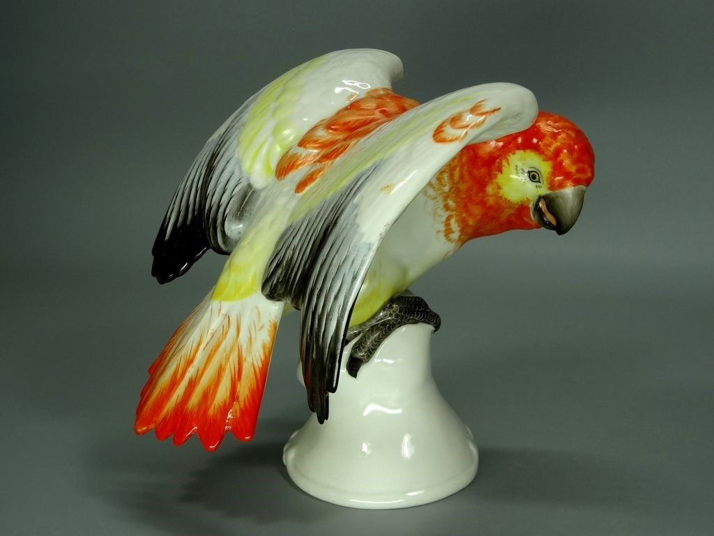 Antique Rare Cockatoo Porcelain Figurine Original Rosenthal Art Sculpture Decor #Ru323