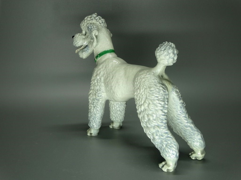 Vintage Cute White Poodle Dog Porcelain Figurine Rosenthal Sculpture Decor #Ru152