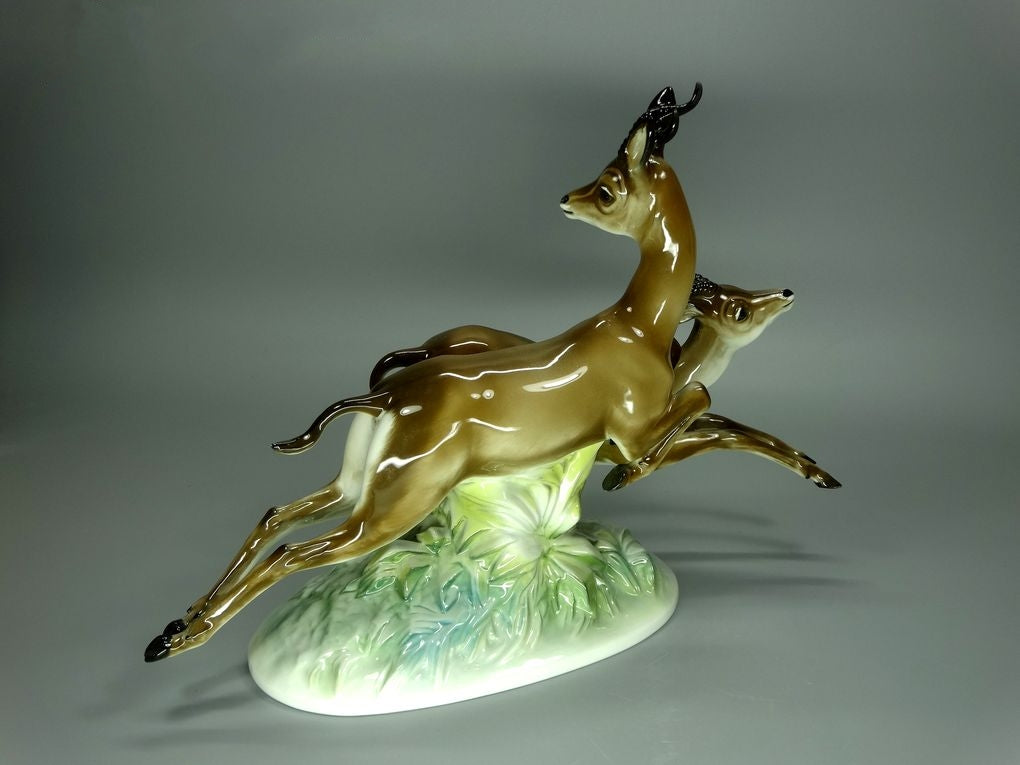 Antique Pair Of Gazelles Porcelain Figurine Original Rosenthal Art Sculpture Decor #Ru720