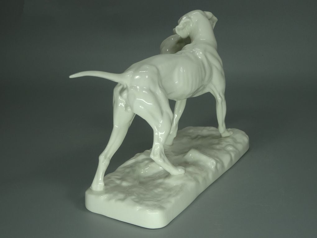 Antique Dog Hunt Porcelain Figurine Original Nymphenburg 19th Art Sculpture Decor #Ru788