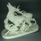 Vintage Deer Hunting Porcelain Figurine Original Nymphenburg Art Sculpture Decor #Ru829