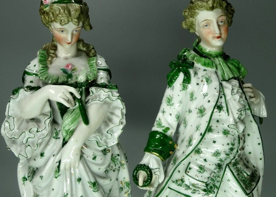Vintage Couple Acquaintance Porcelain Figurine Original KPM Art Sculpture Decor #Ru244