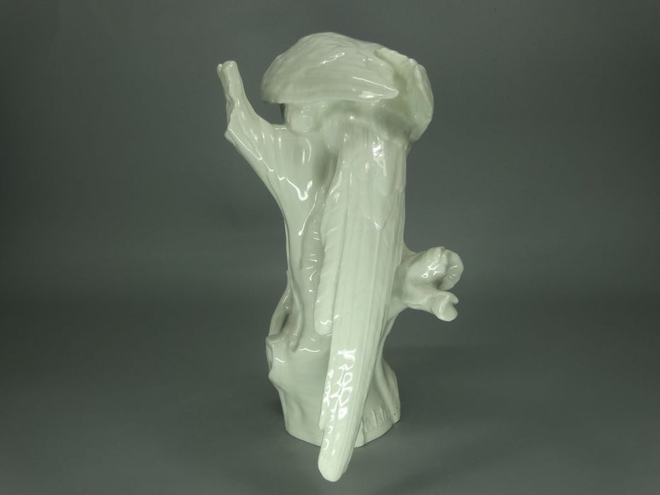 Antique White Raven Bird Porcelain Figurine Original KPM Art Sculpture Decor #Ru798