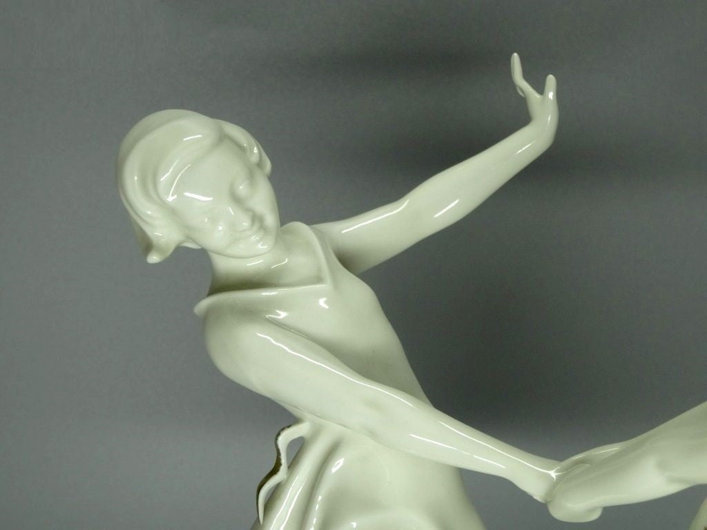 Vintage Girls Dance Porcelain Figurine Hutschenreuther Germany 1975 Art Decor #Ru60