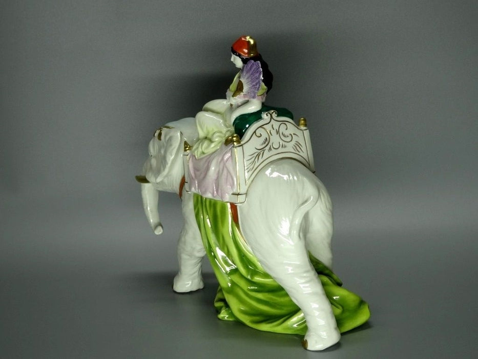 Antique Elephant Travel Porcelain Figure Kister Alsbach Germany 1920-1940 Decor #Ru28