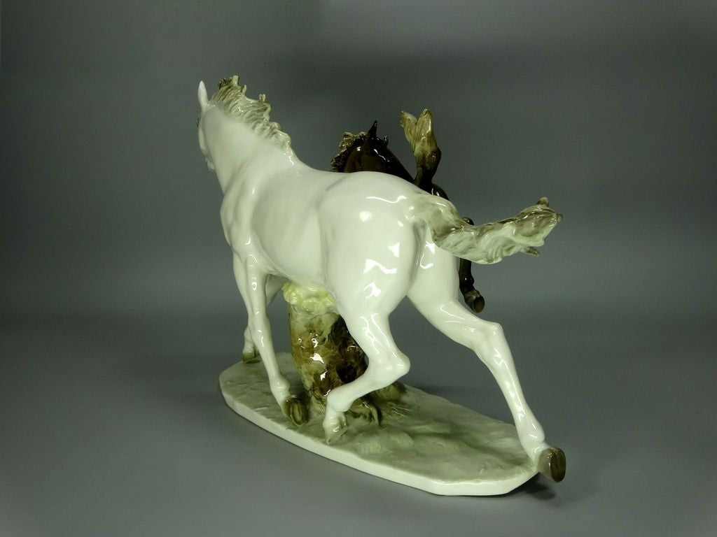 Vintage Mare With A Foal Original Hutschenreuther Porcelain Figurine Art Statue #Ru535