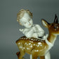 Antique Porcelain Figurine Putti & Fawn Deer Rosenthal Germany Sculpture Decor #Ru117