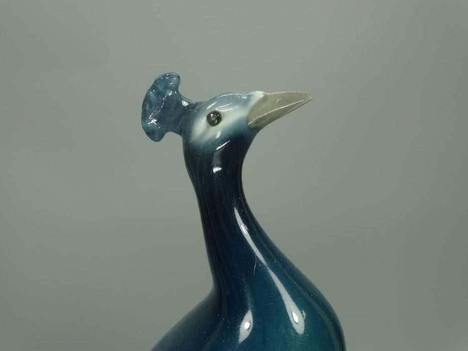 Antique Peacock Stand Porcelain Figure Original Galluba & Hofmann Art Sculpture #Ru333
