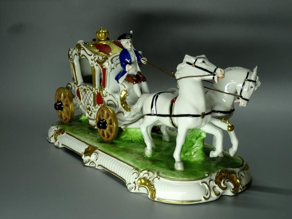 Vintage Princess Carriage Porcelain Figure Original Unterweissbach Art Sculpture #Ru234