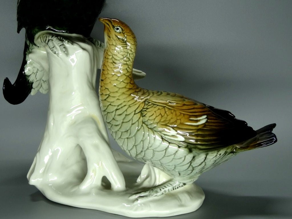 Antique Grouse Chicken Porcelain Figurine Original KARL ENS Germany 20th Art Sculpture Dec #Ru984