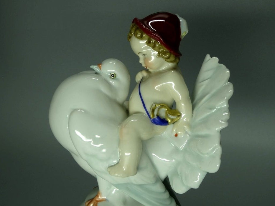 Antique Pigeon Mail Original Katzhutte Porcelain Figure Art Sculpture Decor Gift #Ru440