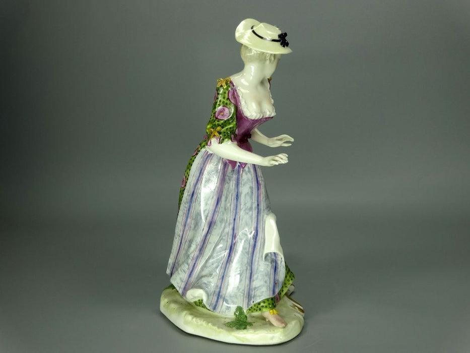 Antique Angry Dog Porcelain Figurine Original Nymphenburg 19th Art Sculpture #Ru705