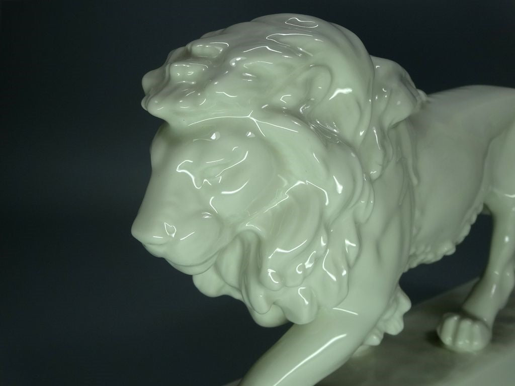 Vintage White Lion Original Hutschenreuther Porcelain Figurine Art Statue Decor #Ru560