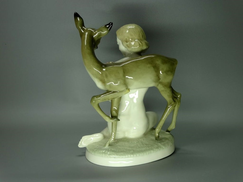 Vintage Forest Nymph Lady Deer Porcelain Figurine Hutschenreuther Germany Decor #Ru33
