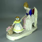 Antique Mother & Daughter Porcelain Figure Original Kister Alsbach Art Sculpture #Ru317