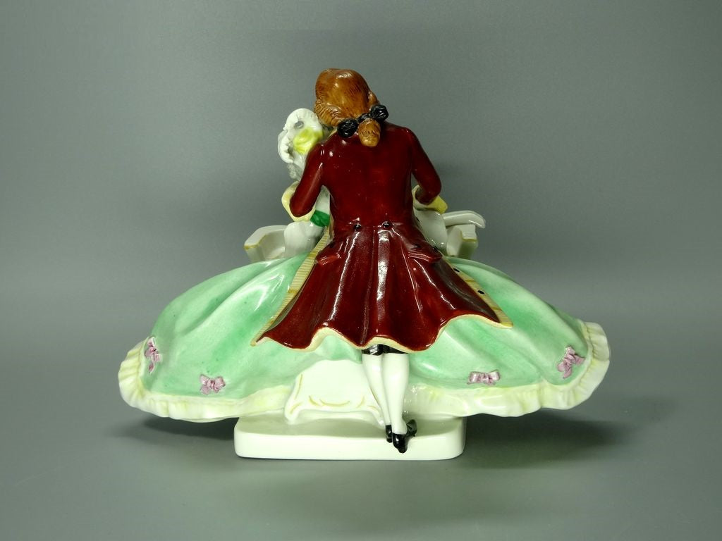 Antique Piano Music Teacher Porcelain Figurine Kister Alsbach Germany Decor #Ru67