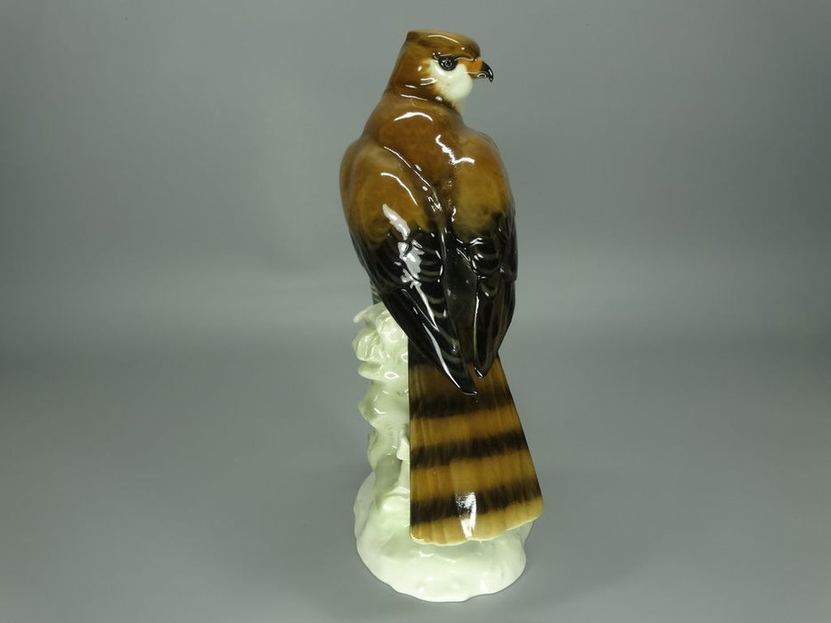Vintage Hawk Stare Porcelain Figurine Original Hutschenreuther Germany 20th Art Sculpture Dec #Ru987