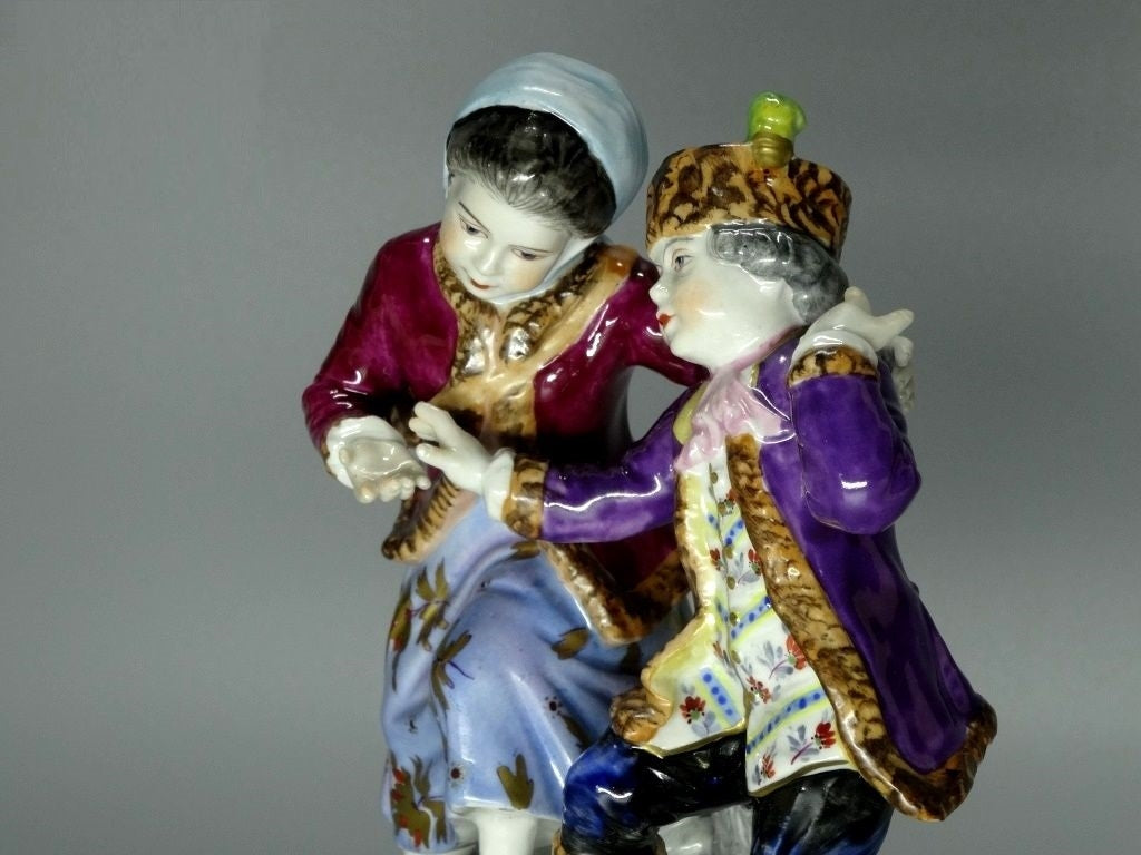 Vintage Winter Festival Original Volkstedt Porcelain Figurine Art Sculpture Gift #Ru455