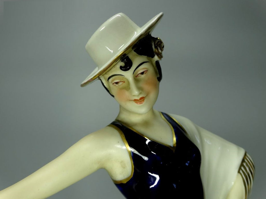 Vintage Flamenco Dress Girl Porcelain Figure Royal Dux Art Sculpture Decor #Ru154