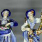 Vintage 2 Flower Sellers Couple Blue Porcelain Figurine Kammer Germany Art Decor #Ru95