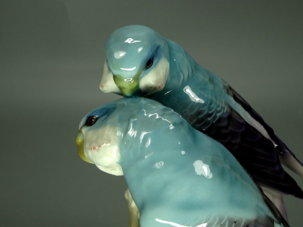 Vintage Blue Birds Friends Original Hutschenreuther Porcelain Figure Art Statue #Ru603