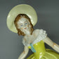 Antique Porcelain Dress Hat Lady Figurine Sitzendorf Germany Art Decor Sculpture #Pp