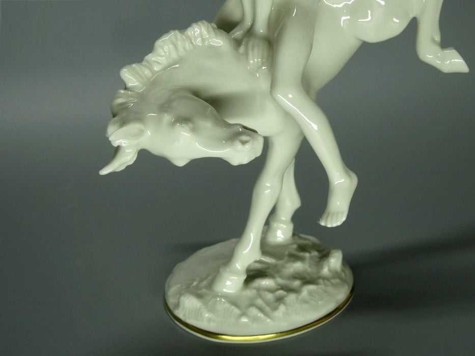 Antique Porcelain Boy Ride Horse Figurine Hutschenreuther Germany 1939 Art Decor #Ru44