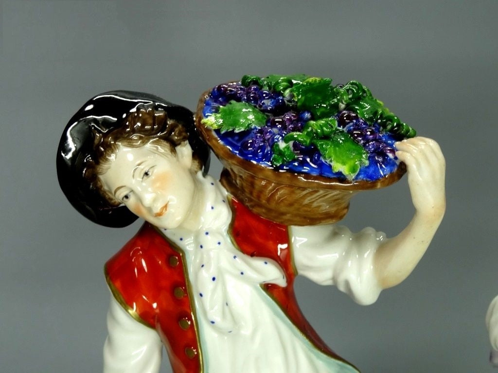 Vintage Nice Grape Harvest Original Kammer Porcelain Figure Art Sculpture Decor #Ru449
