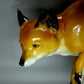 Antique Orange Fox Porcelain Ceramic Figurine Katzhutte Germany 1880-1910 Decor #Ru21