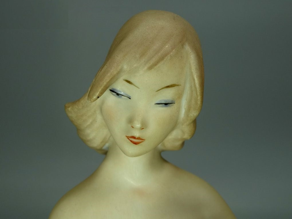 Vintage Nude Bather Lady Porcelain Figurine Original Wallendorf Art Statue Decor #Ru632