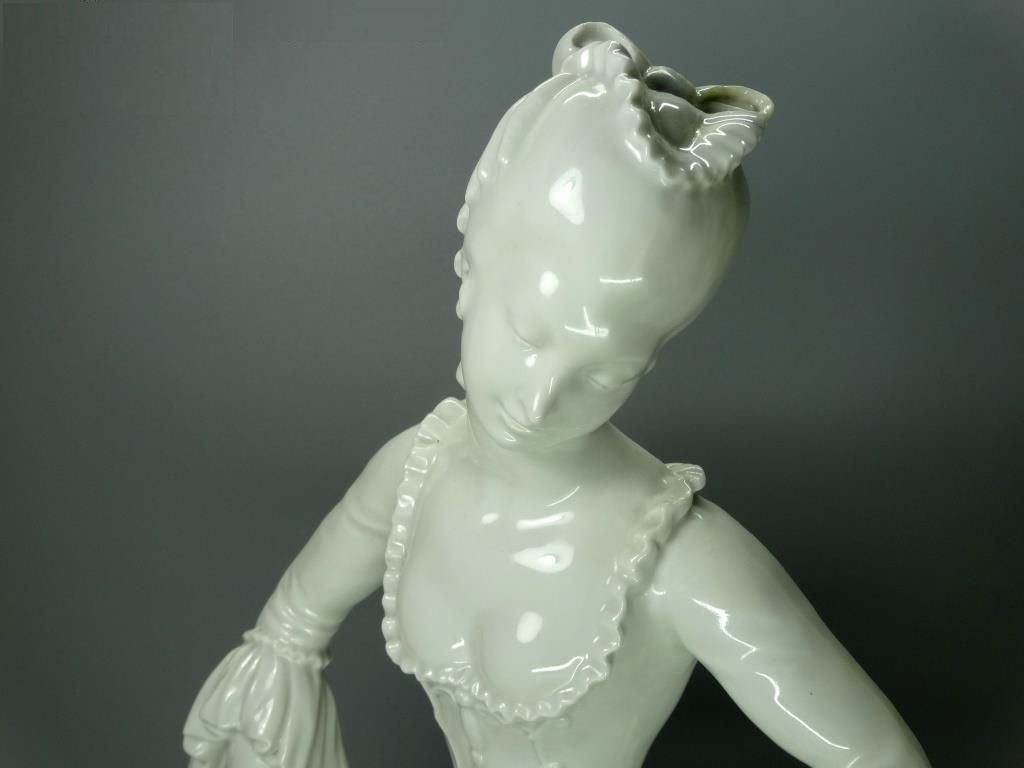 Vintage Tailor Button Dress Porcelain Figurine Original Volkstedt Art Sculpture #Ru224