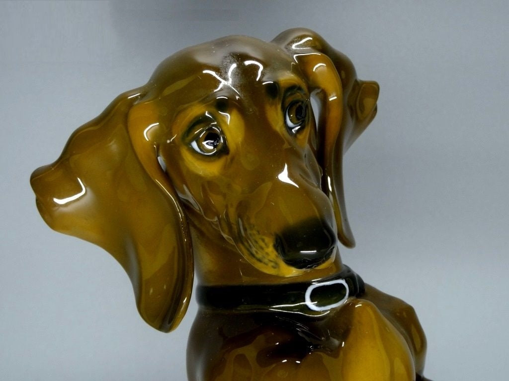 Vintage Cute Brown Dog Original Rosenthal Porcelain Figurine Art Sculpture Decor #Ru496