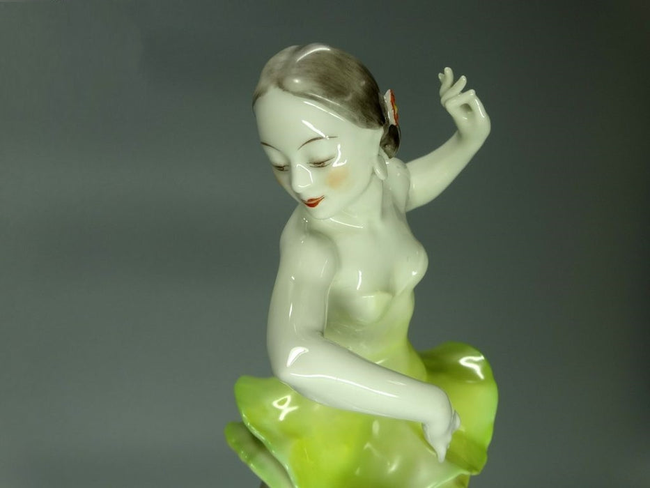 Antique Ballerina Lady Porcelain Figurine Original Hutschenreuther Art Sculpture #Ru176