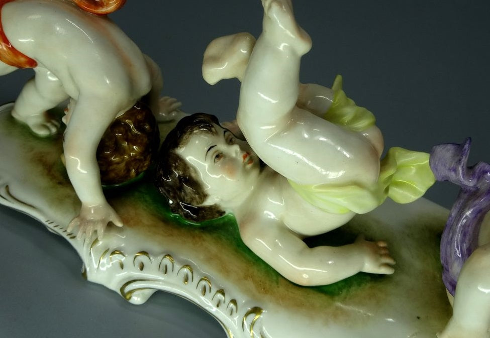 Vintage Original KAMMER Children's Pranks Porcelain Figurine Statue Art Decor #Ru578