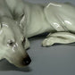 Antique Cute Gray Waiting Dog Porcelain Figurine Nymphenburg Germany Art Decor #Ru80