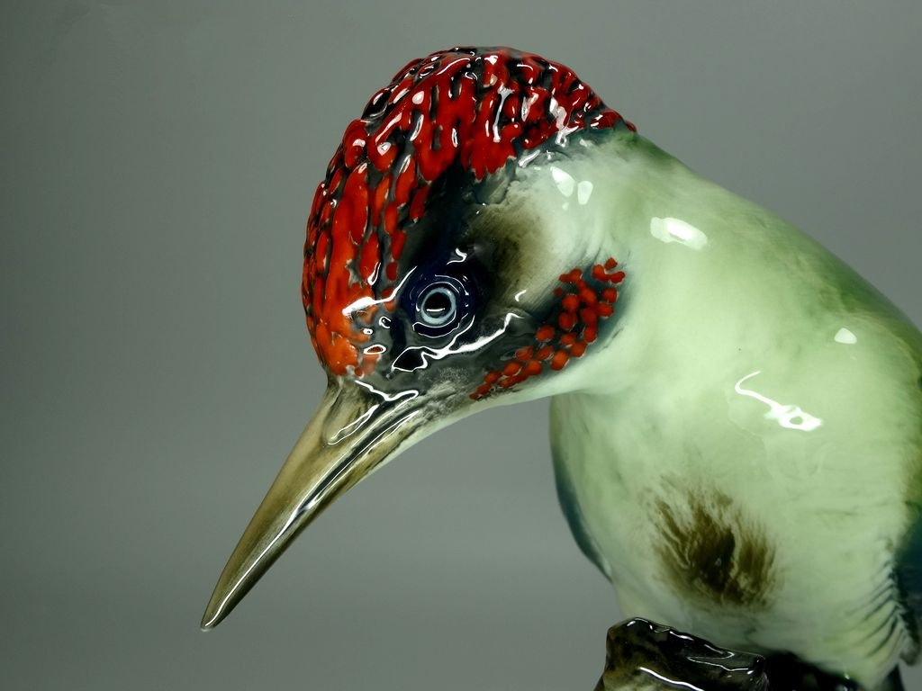 Vintage Woodpecker Bird Porcelain Figurine Original Rosenthal 20th Art Sculpture Dec #Ru887