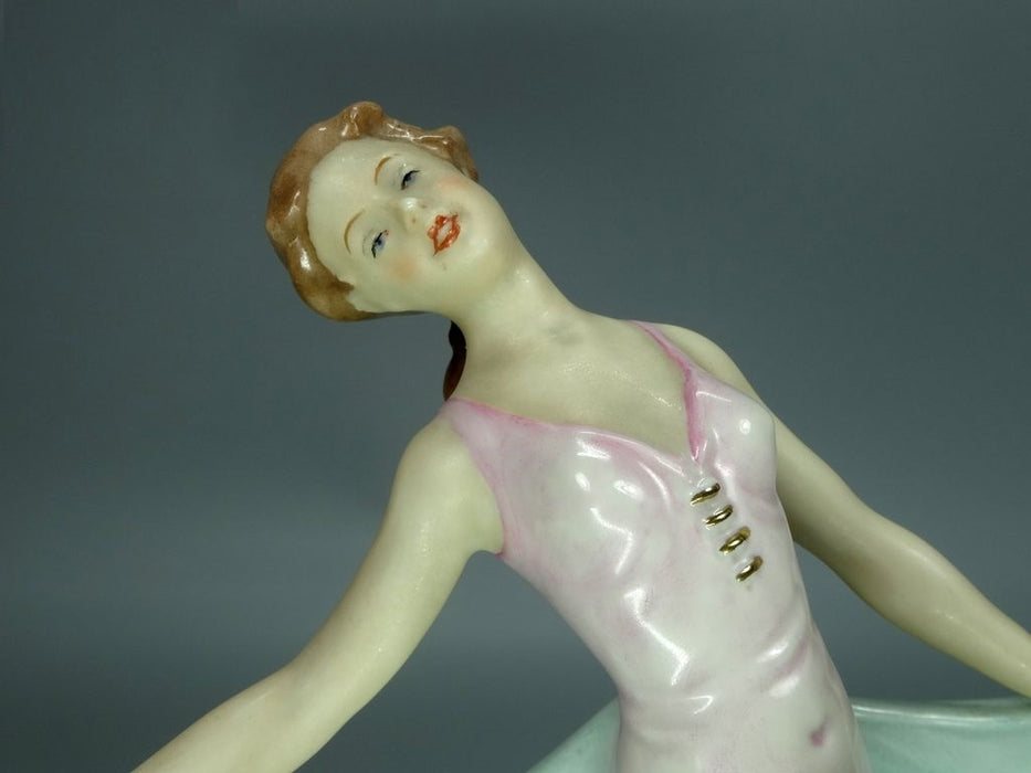 Vintage Cabaret Dancer Porcelain Figure Original Alka Kunst Art Sculpture Decor #Ru373
