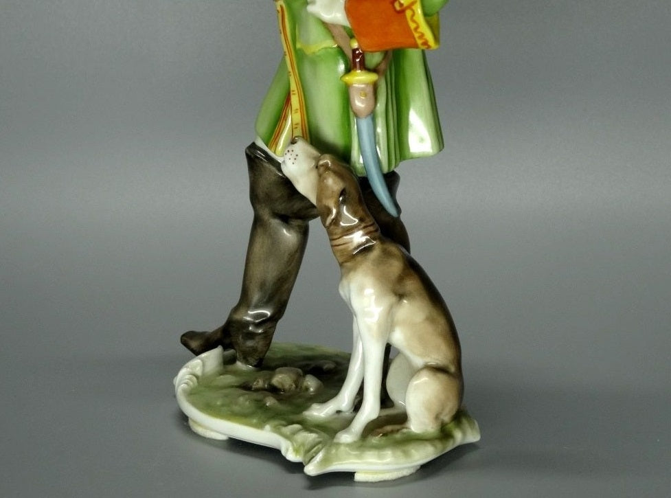 Vintage Dog On the Hunt Original Kaiser Porcelain Figurine Art Statue Decor Gift #Ru499