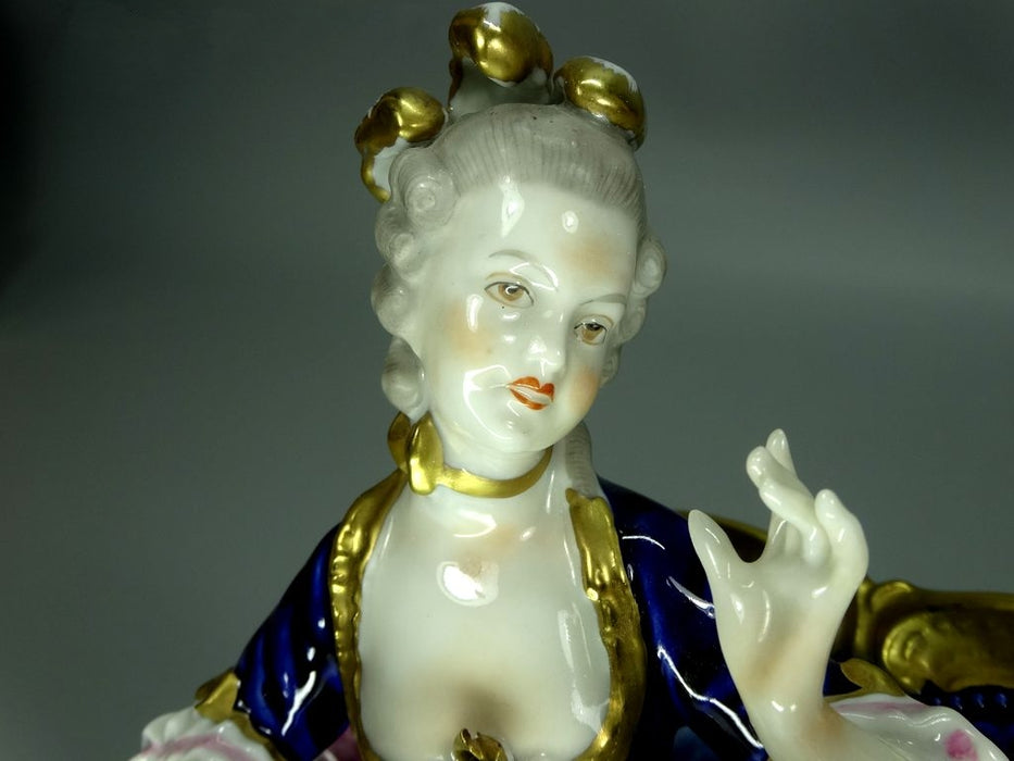 Vintage Lady Fun Time Porcelain Figurine Original Unterweissbach Art Sculpture Decor #Ru830