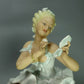 Vintage Ballerina Makeup Original Schaubach Kunst Porcelain Figure Art Sculpture #Ru472