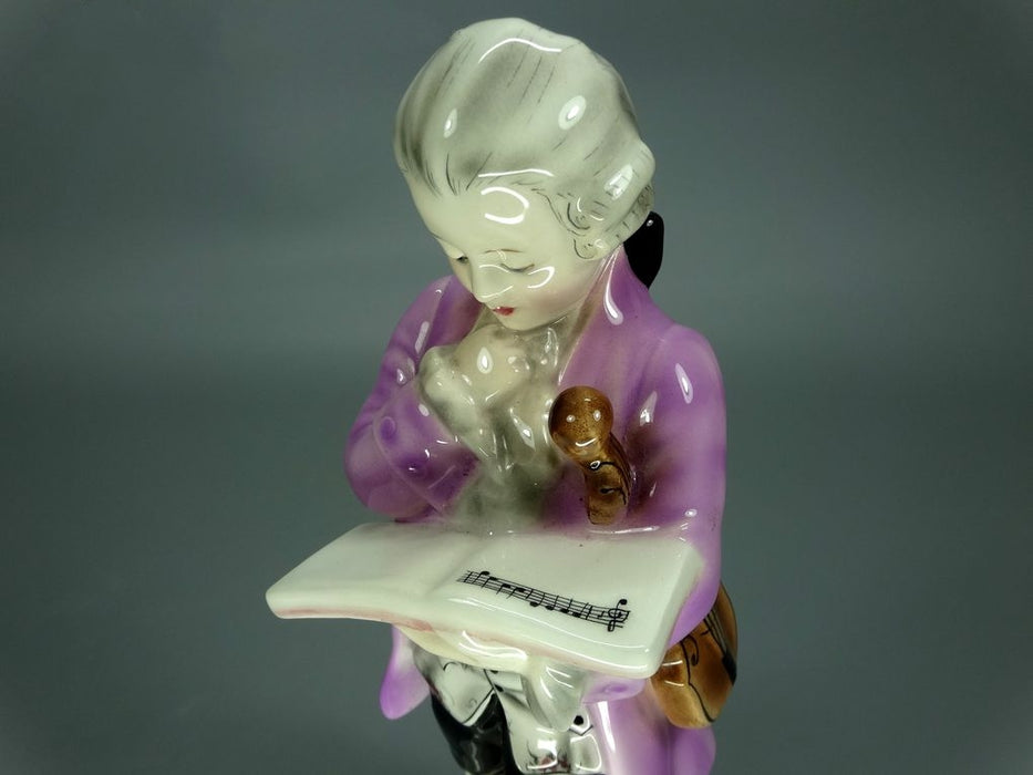 Antique Violinist Man Porcelain Figurine Original Goldscheider Art Sculpture #Ru763