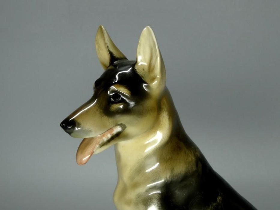 Vintage German Shepherd Porcelain Dog Figurine Original Rosenthal 1950 Art Decor #Ru58