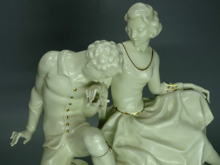 Antique Couple In Love Porcelain Figurine Hutschenreuther Germany 1910 Art Decor #Ru93