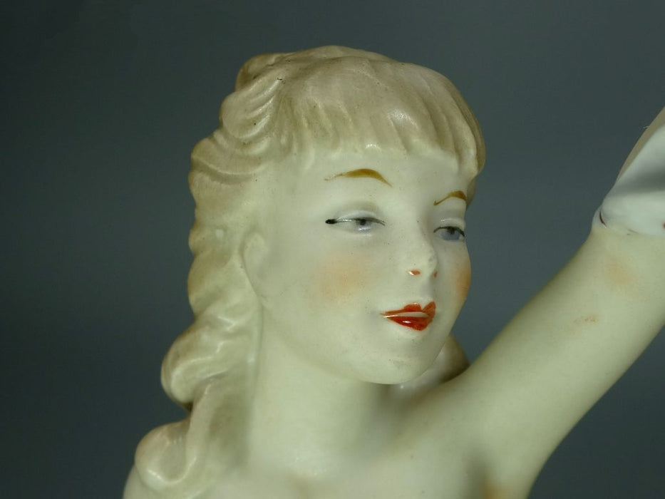 Vintage Beach Lady Porcelain Figurine Original Wallendorf 20h Art Sculpture Dec #Ru921